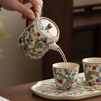 Ru-Style Golden Plum tea set – detail