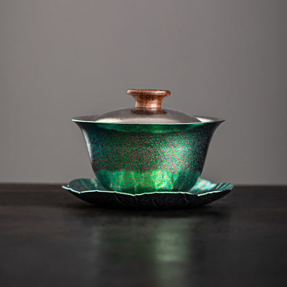 Colorful Porcelain Gaiwan Tea Set