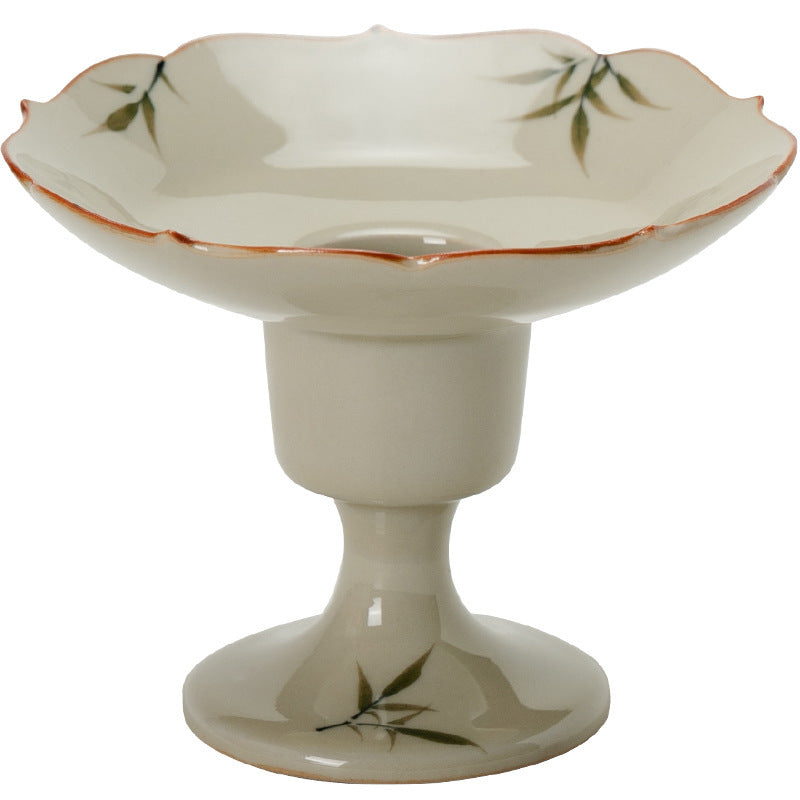 Hand-Painted Bamboo Incense Burner – Plant-Ash Glaze