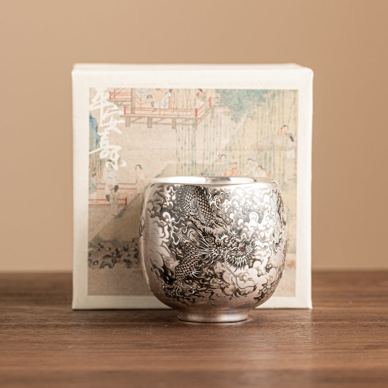 Dragon Motif Tea Cup - 100 ml Decorative Gift Set