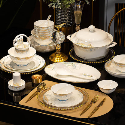 Jingdezhen glazed dinnerware set – detail