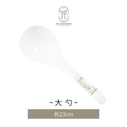 Jingdezhen glazed dinnerware – Large Soup Spoon