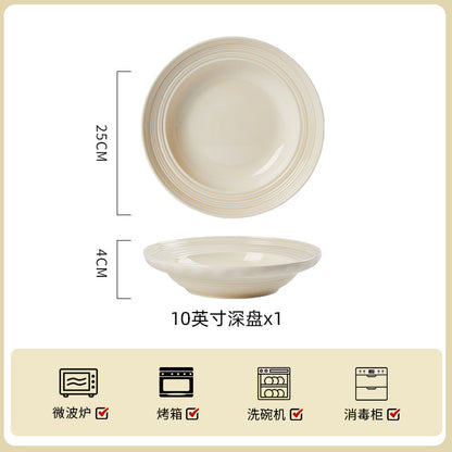 Jingdezhen milky-white dinnerware – Large Plate – 10 in
