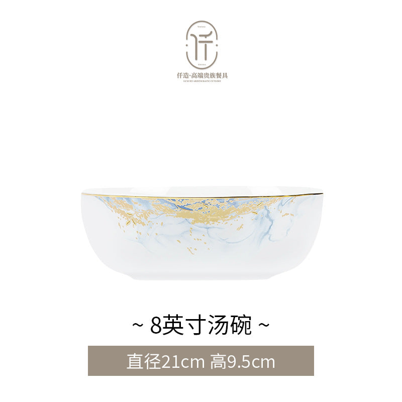 Jingdezhen glazed dinnerware – Soup Bowl – 8 in