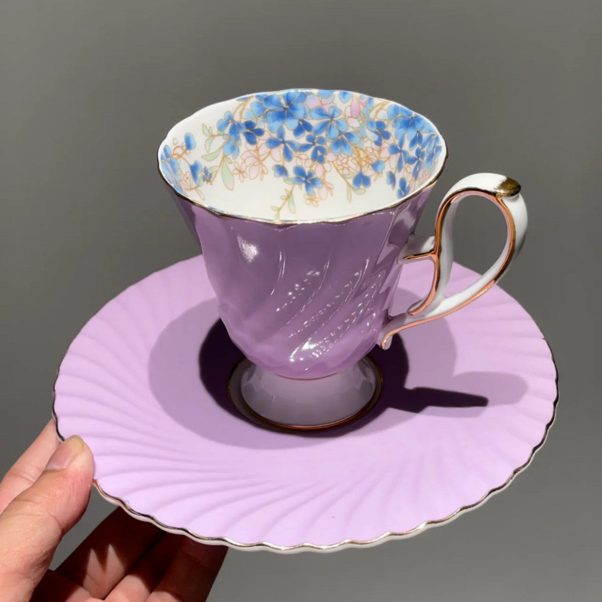 Floral Porcelain Cup and Saucer Set