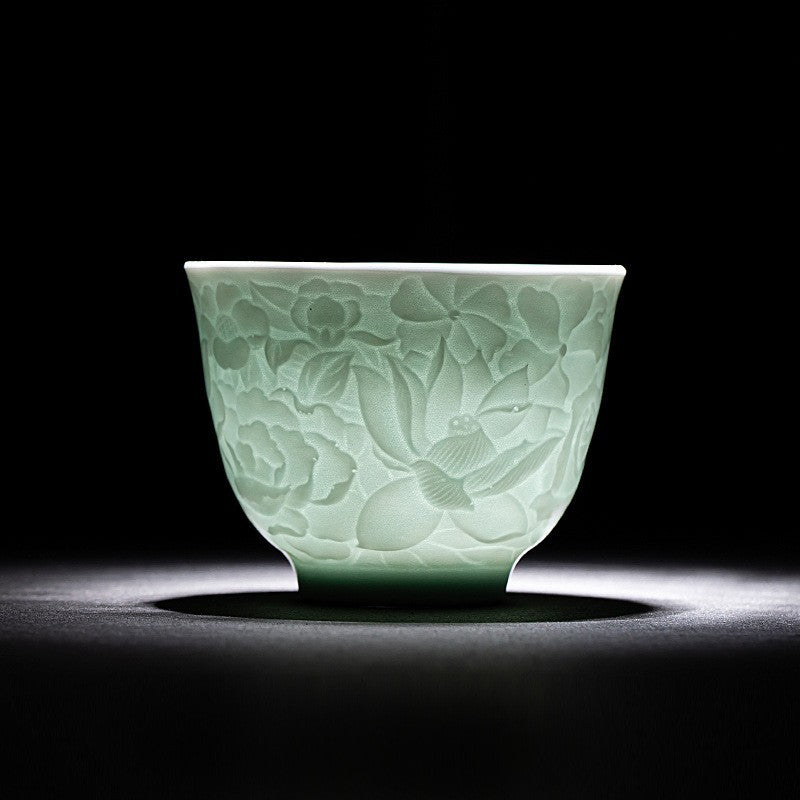 Floral Porcelain Gaiwan Tea Set