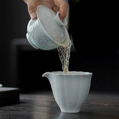 Floral Porcelain Gaiwan Tea Set