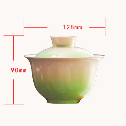 Green Porcelain Gaiwan Tea Set