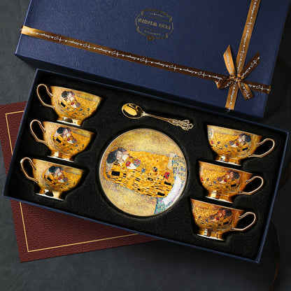 Decorative Porcelain Cup and Saucer Set