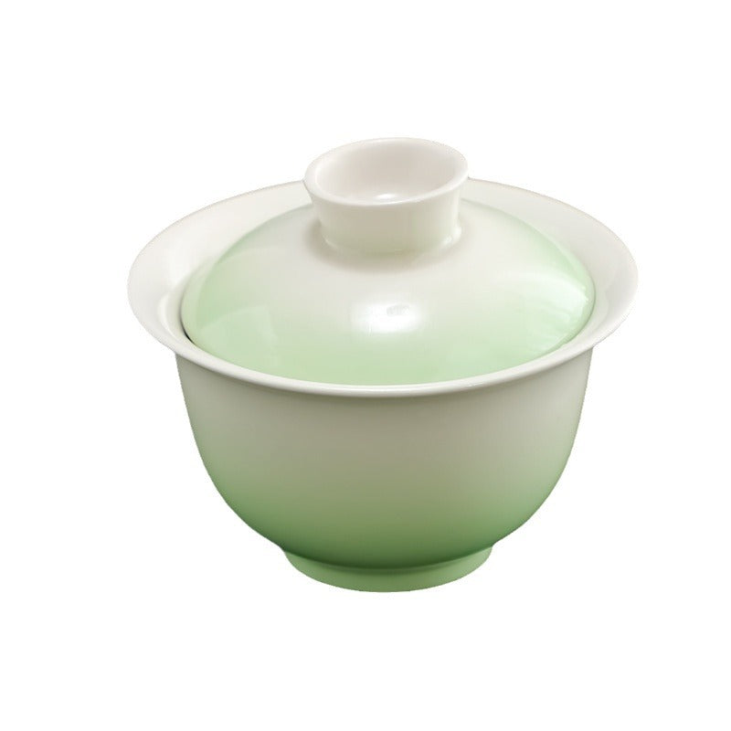 Green Gaiwan Tea Set - Individual Gaiwan and Multi-Piece Tea Service