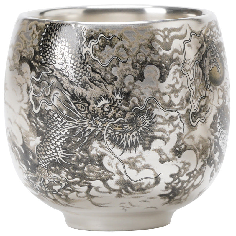 Dragon Motif Tea Cup - 100 ml Decorative Gift Set