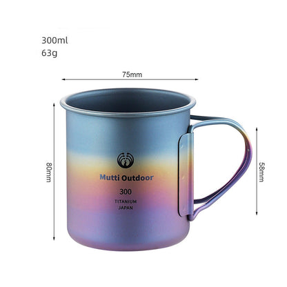Pure Titanium Folding-Handle Camping Mug