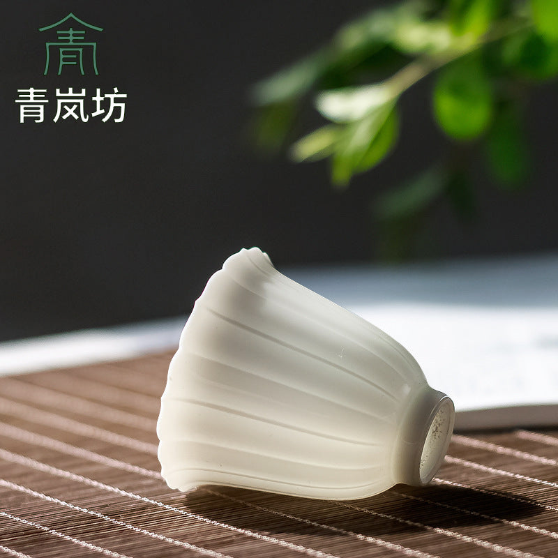 White Petal Porcelain Cup and Saucer