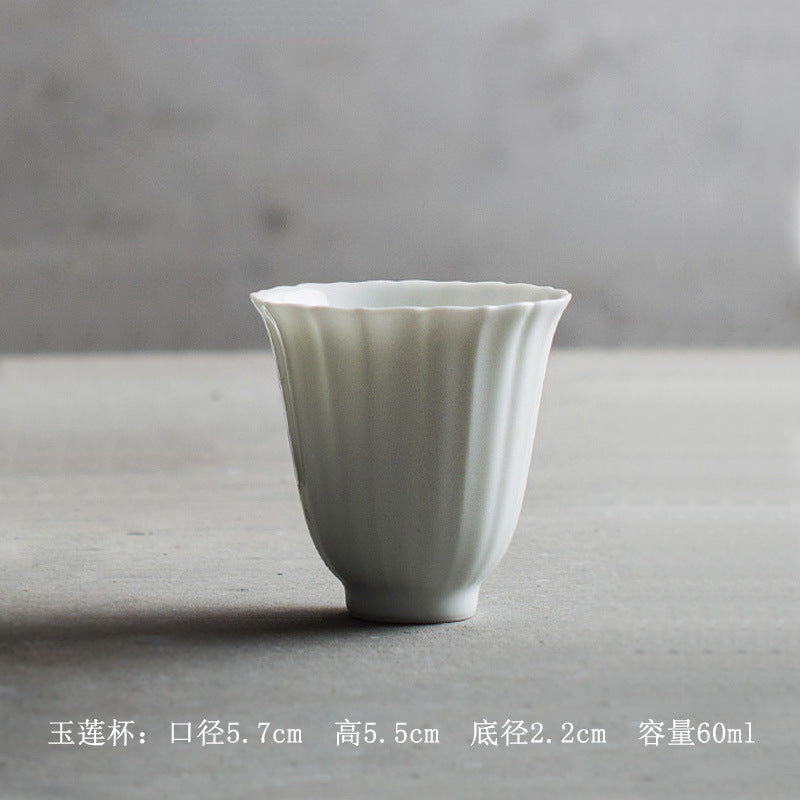 White Petal Porcelain Cup and Saucer