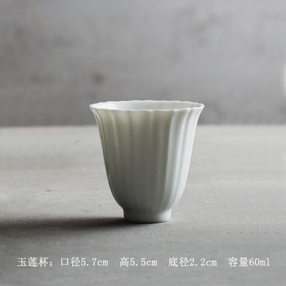 White Petal Porcelain Cup and Saucer