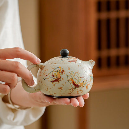Dunhuang Flying Apsaras Flint-Red Xishi Teapot Tea Set – Gift Box