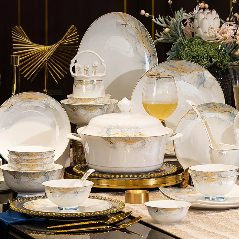 Jingdezhen glazed dinnerware set – detail