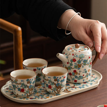 Ru-Style Golden Plum tea set – detail