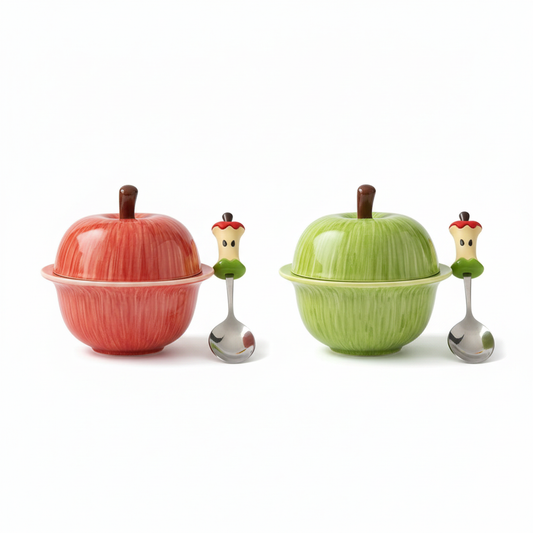 Jingdezhen Ceramic Apple Stew Pot – Lidded Soup Tureen