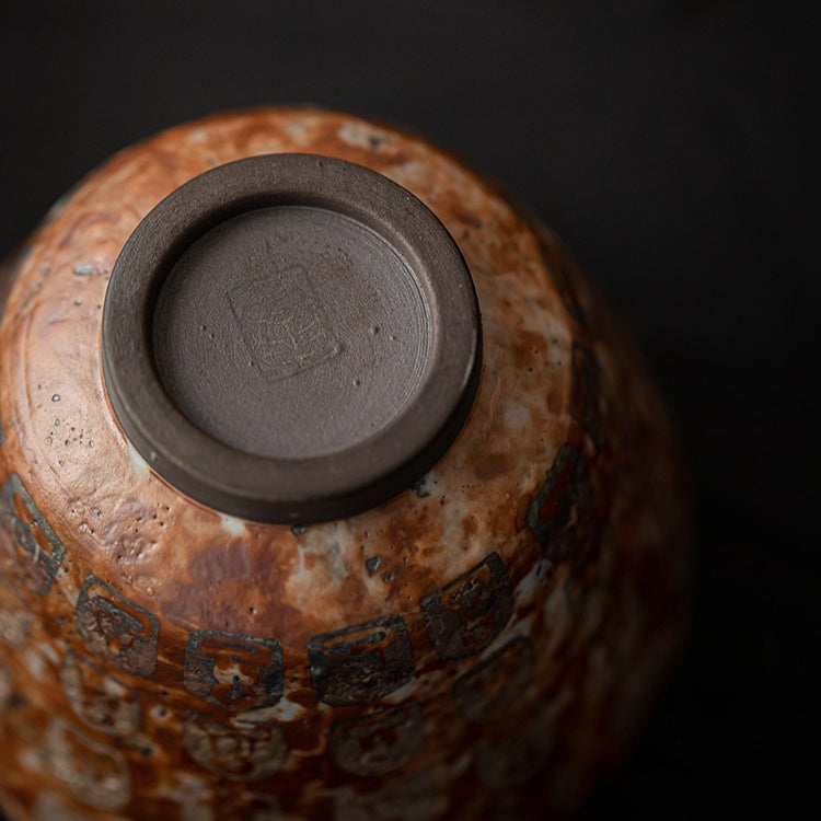Wanfo silver-gilded master cup – detail