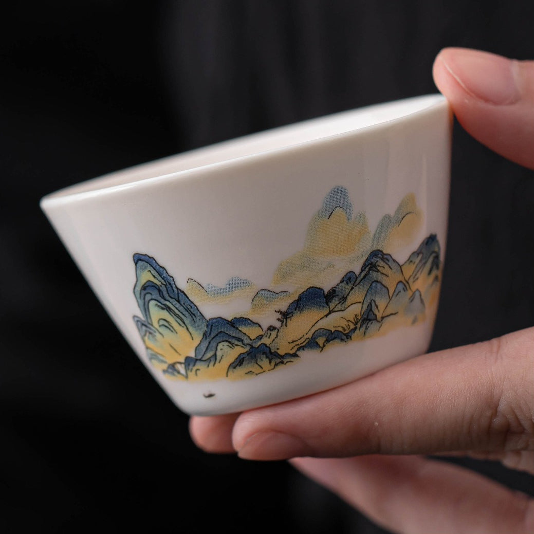 Thousand-Li Landscape travel tea set – detail