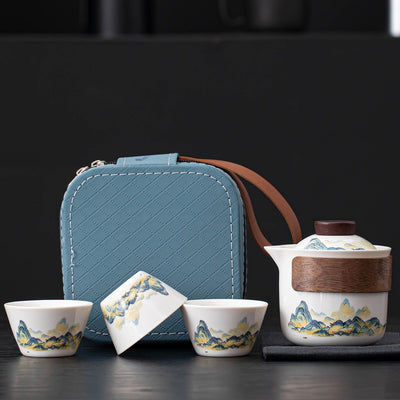 Blue Square Travel Case