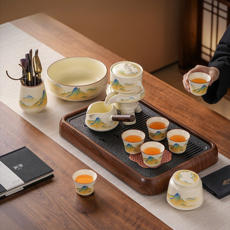 Ru-Style Thousand-Li Landscape automatic tea set – detail
