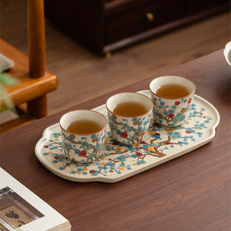 Ru-Style Golden Plum tea set – detail