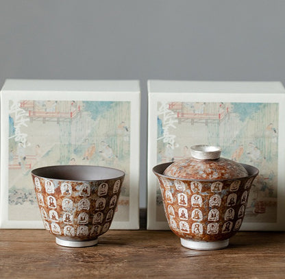 Wanfo Silver-Gilded Master Cup – Wanfo Silver-Gilded Gaiwan + Master Cup (Color Box)