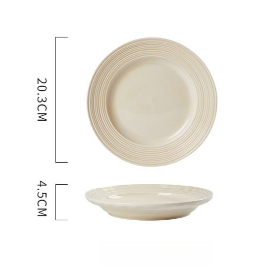 Jingdezhen milky-white dinnerware set – detail