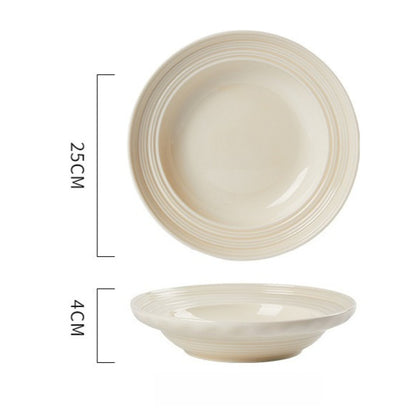 Jingdezhen milky-white dinnerware set – detail
